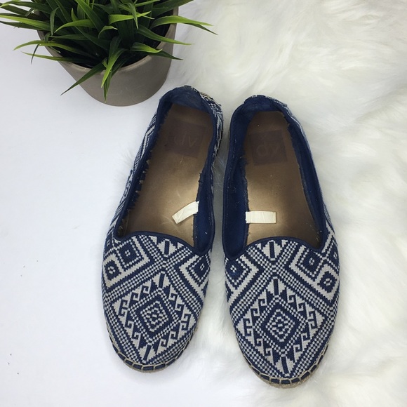 DV by Dolce Vita Shoes - DV Dolce Vita Blue Aztec print espadrille flats 7